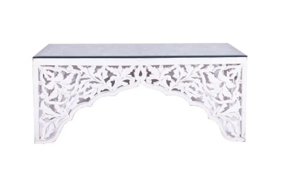 White Glass Table