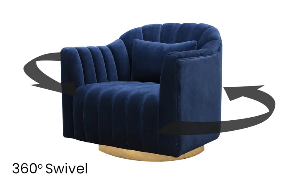 Ortha Swivel Armchair LV 18 Navy