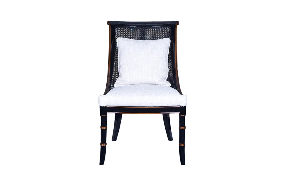 Home Decor Armchair Carol Rattan Chair Front View