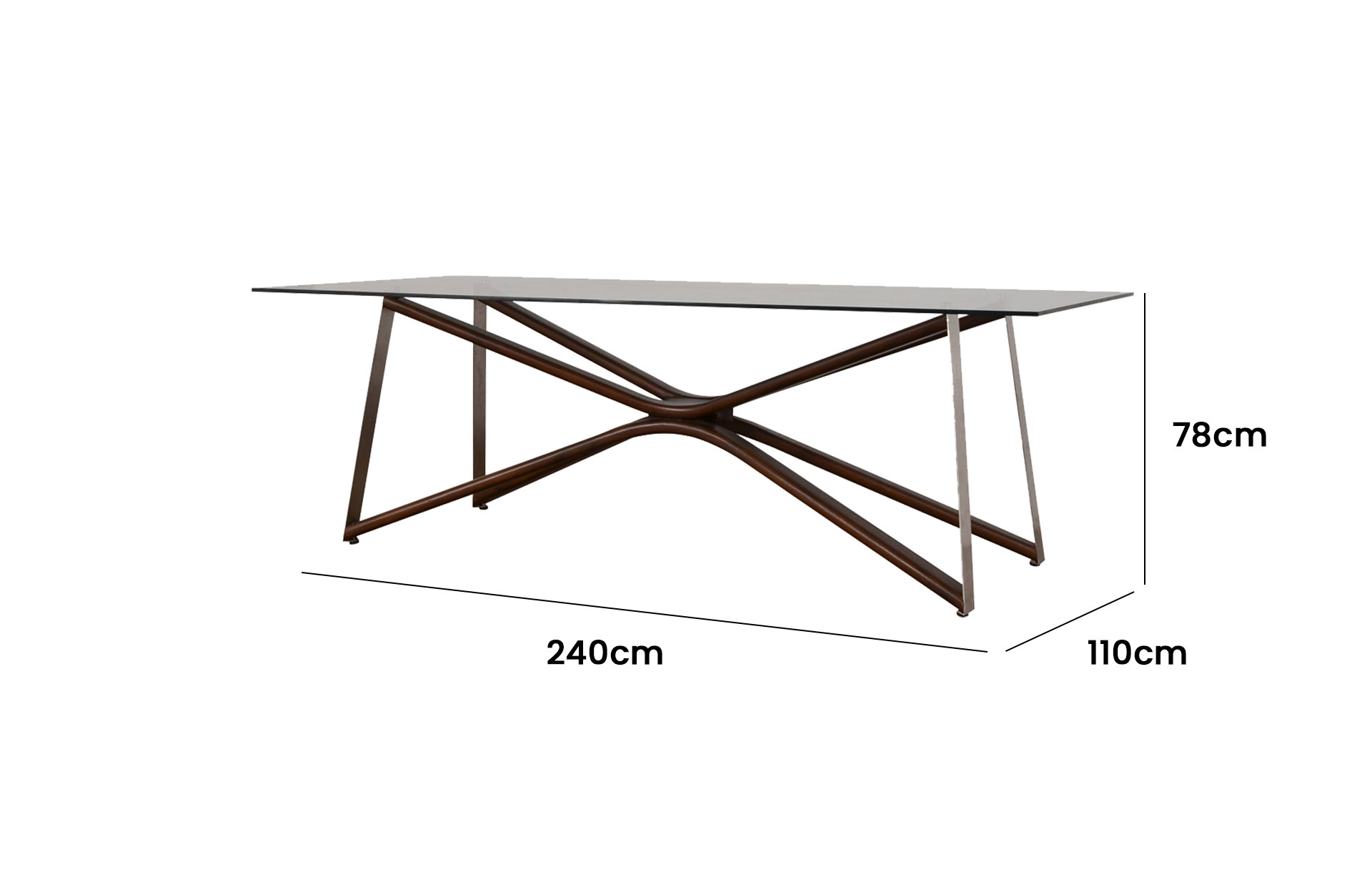 Home Decor Dining Table Phoenix Side View Size
