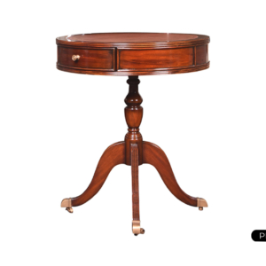 Drum Table Ron, Leather Top 34870L