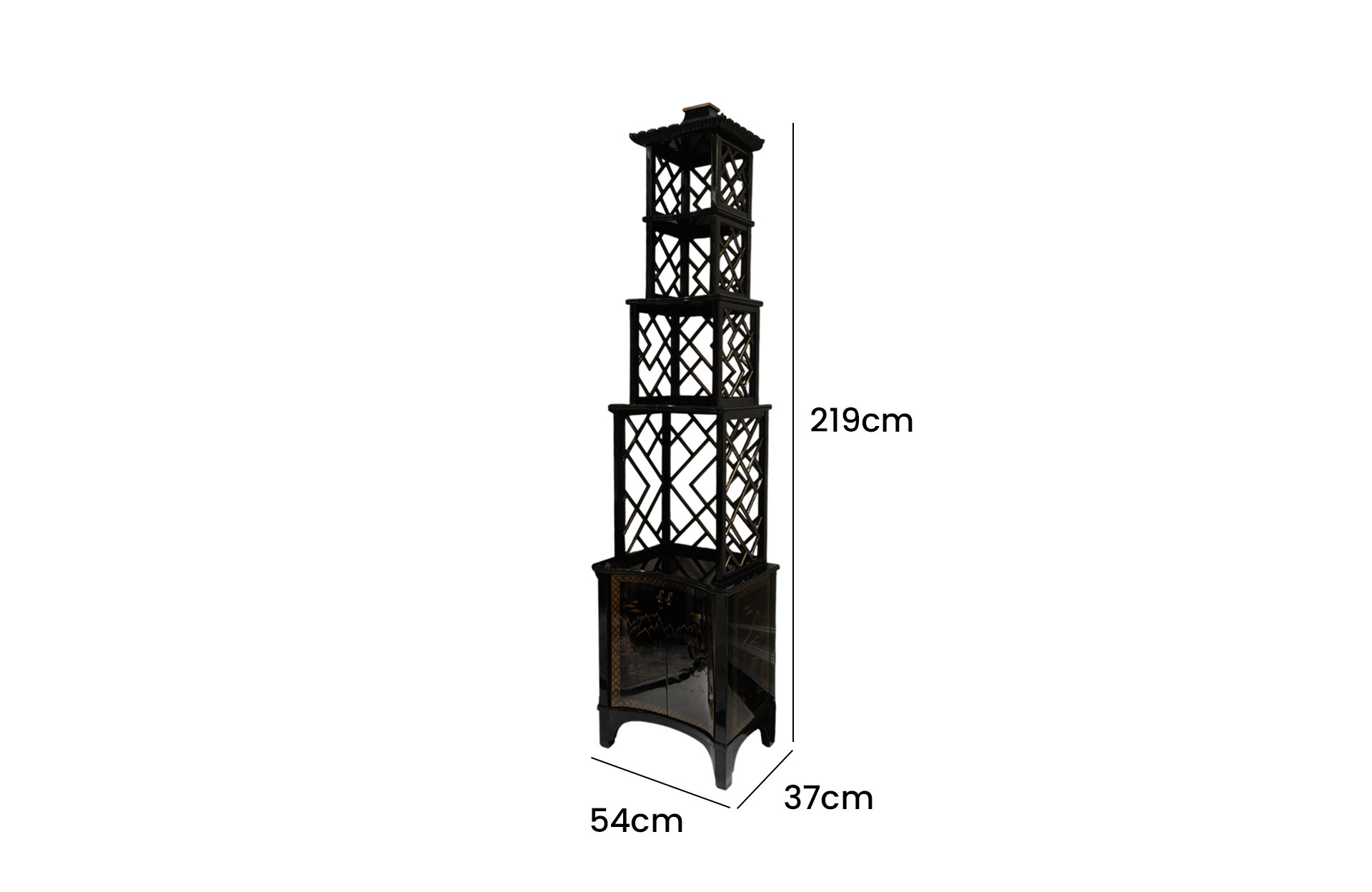 Home Decor Etagere Chinoiserie Left 34272 Side View Size