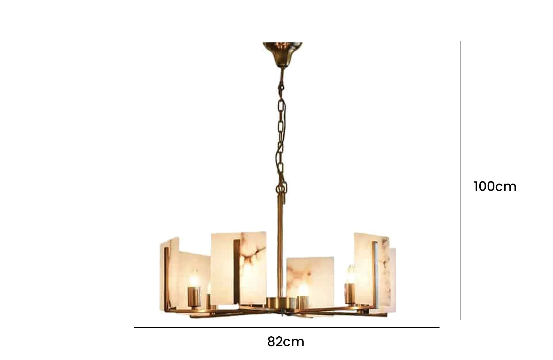 Home Decor Hanging Lamp HB-1814 Front View Size