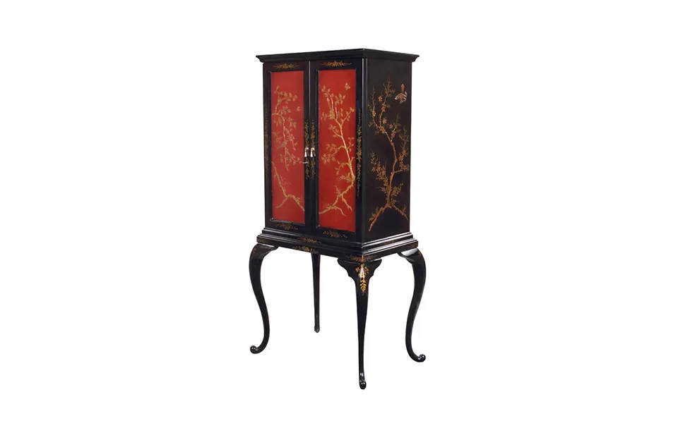 Home Decor Jewelry Cabinet Chinoiserie 34292 Side View