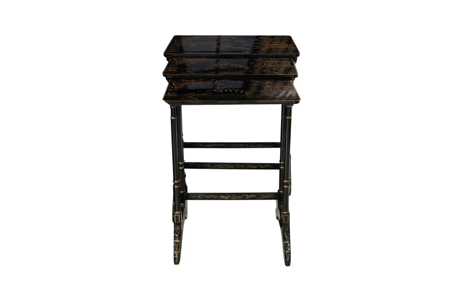 Home Decor Nesting Table Chinoiserie 34376 Front View