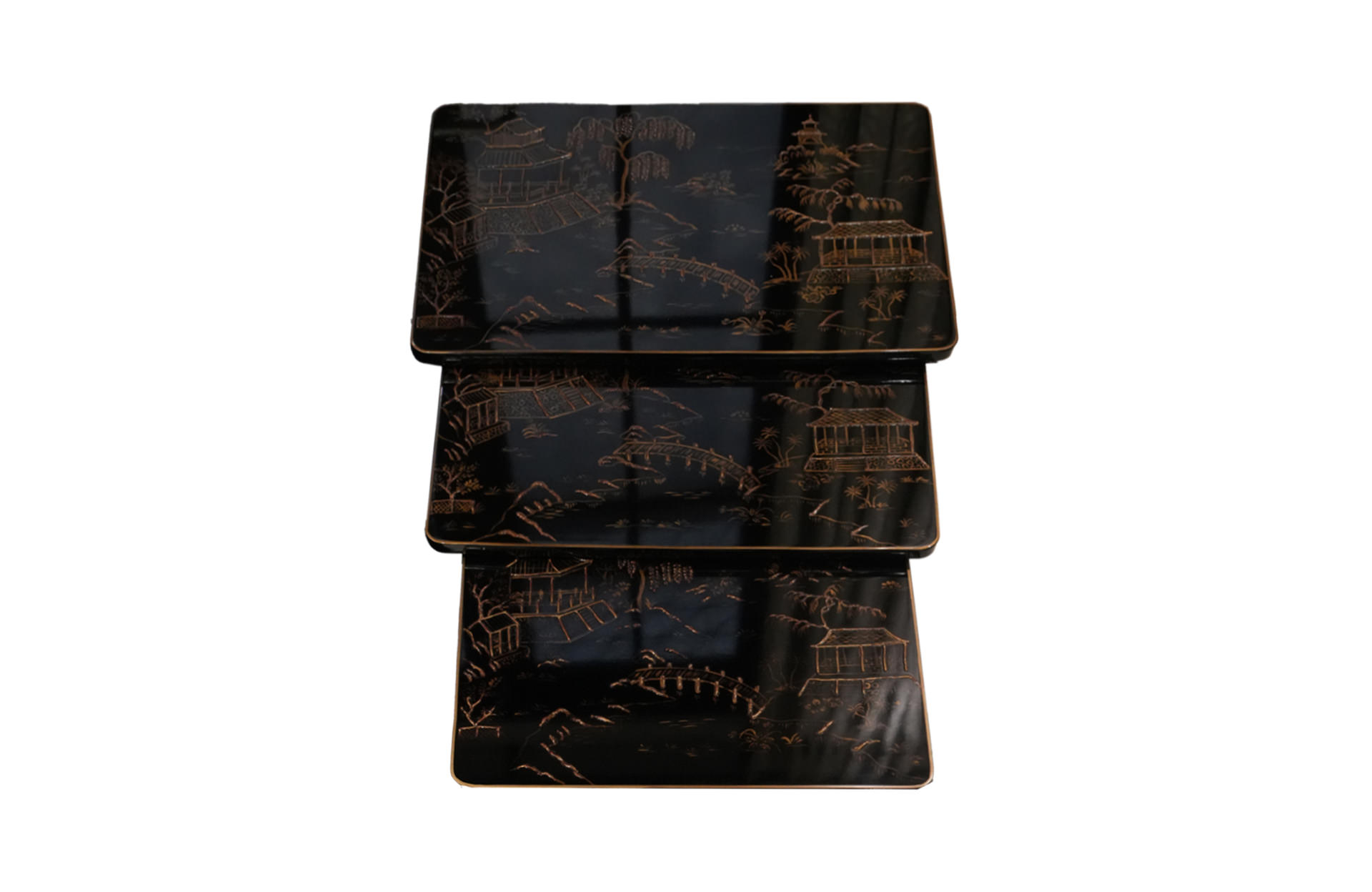 Home Decor Nesting Table Chinoiserie 34376 Top View