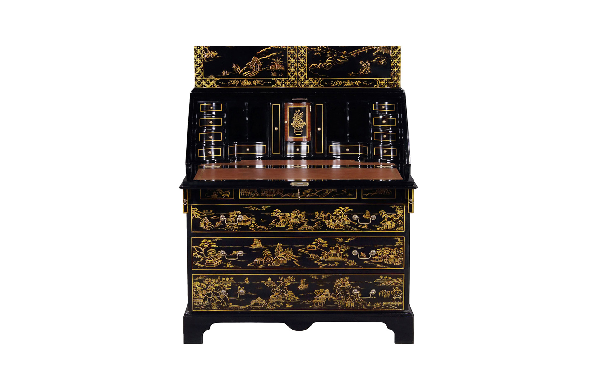 Home Decor Secretary Desk Chinoiserie 34420 Lower Front View