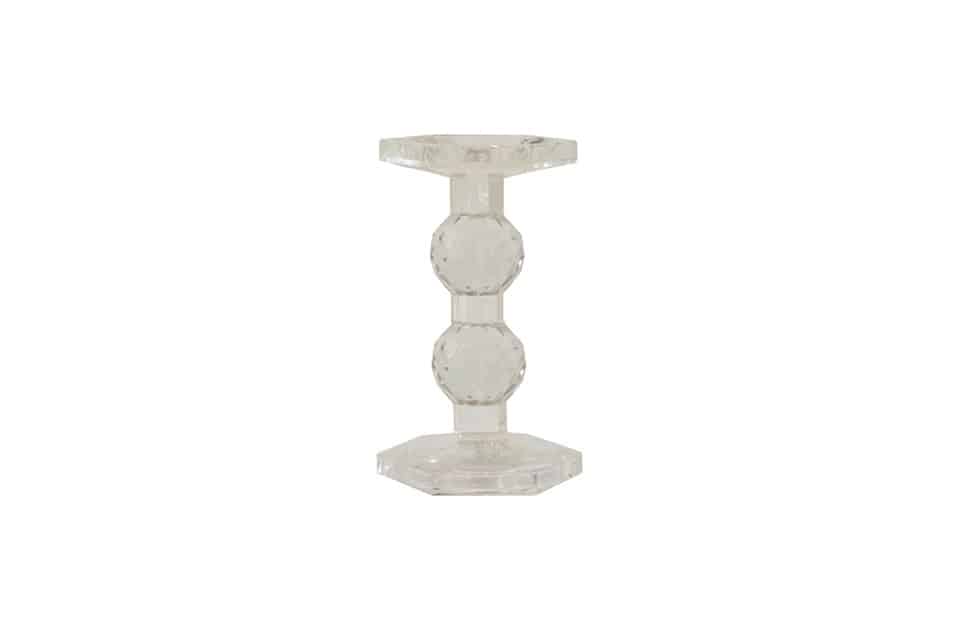 Sylvie Lead Crystal Pillar Candle Holder 72604
