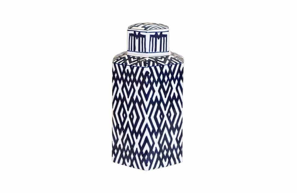 Carlyle Lidded Jar,Hexagon AV0596