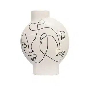 FA-D21102A White Hand Painted Vase A