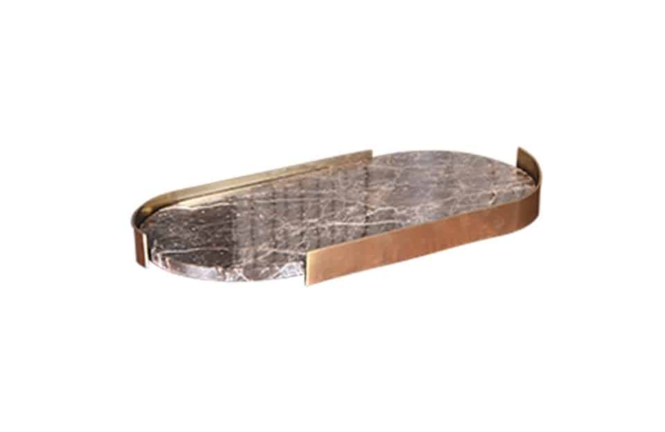 FB-T2019A Brown Marbel tray-A