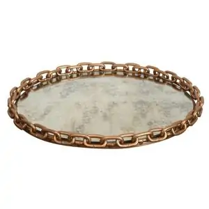Glass Metal Tray JC38717