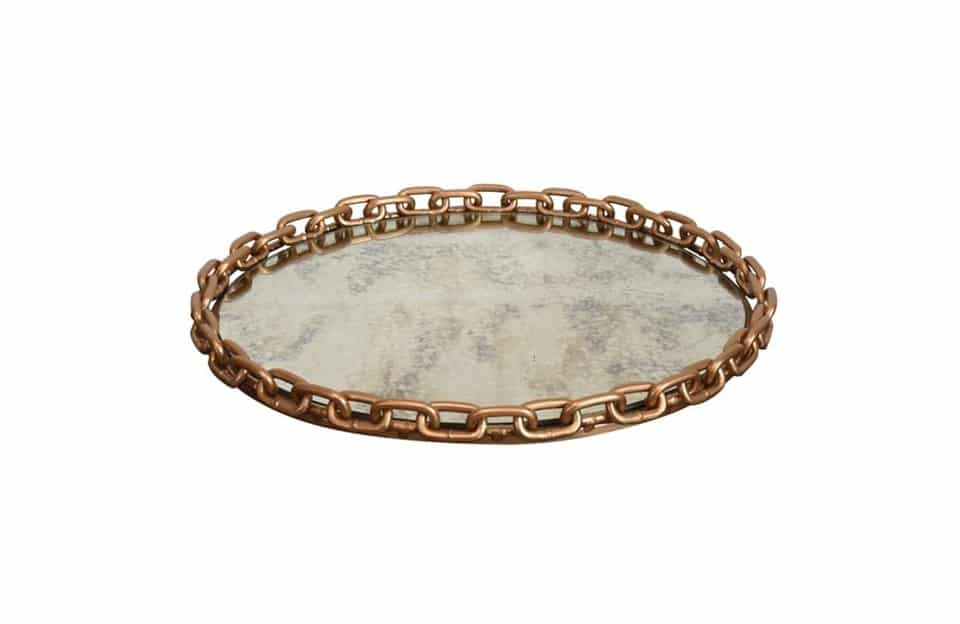 Glass Metal Tray JC38717