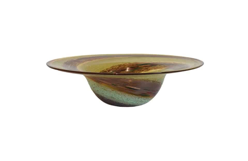 Svirla Blown Glass Bowl Amber 76714