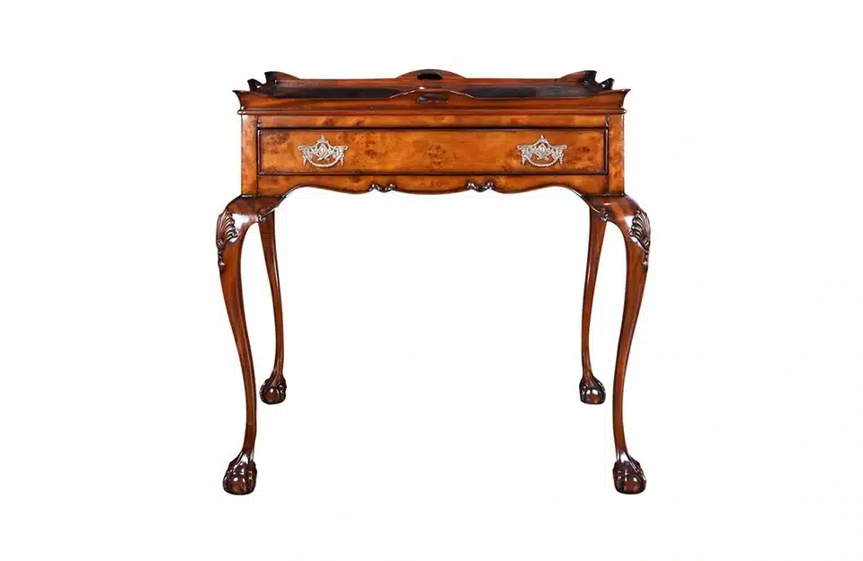 Tea Table With Burl 33446