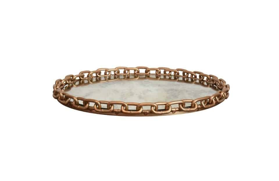 Glass Metal Tray JC38717
