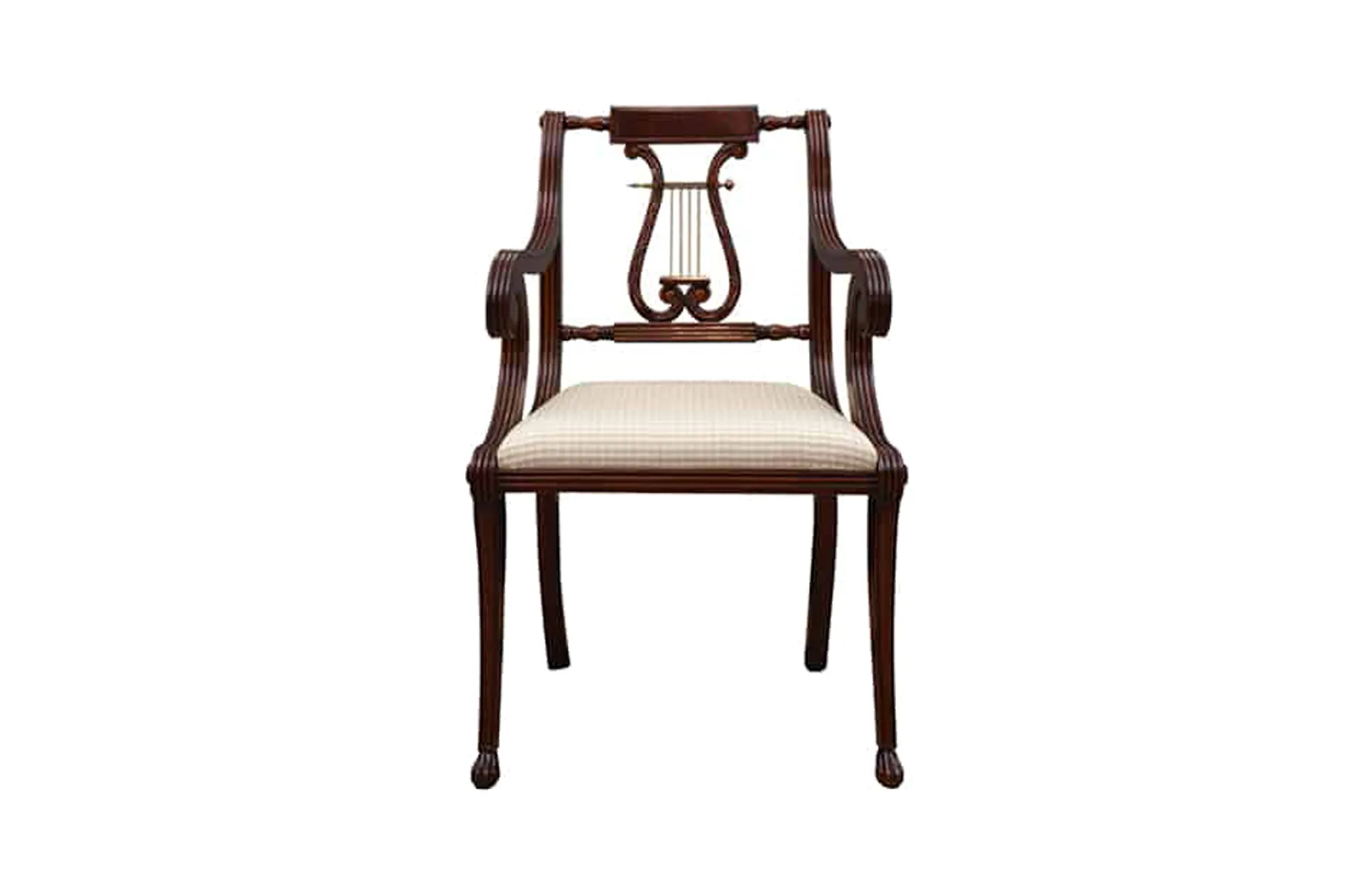 Home Decor Arm Chair Lyre 11429 Front View