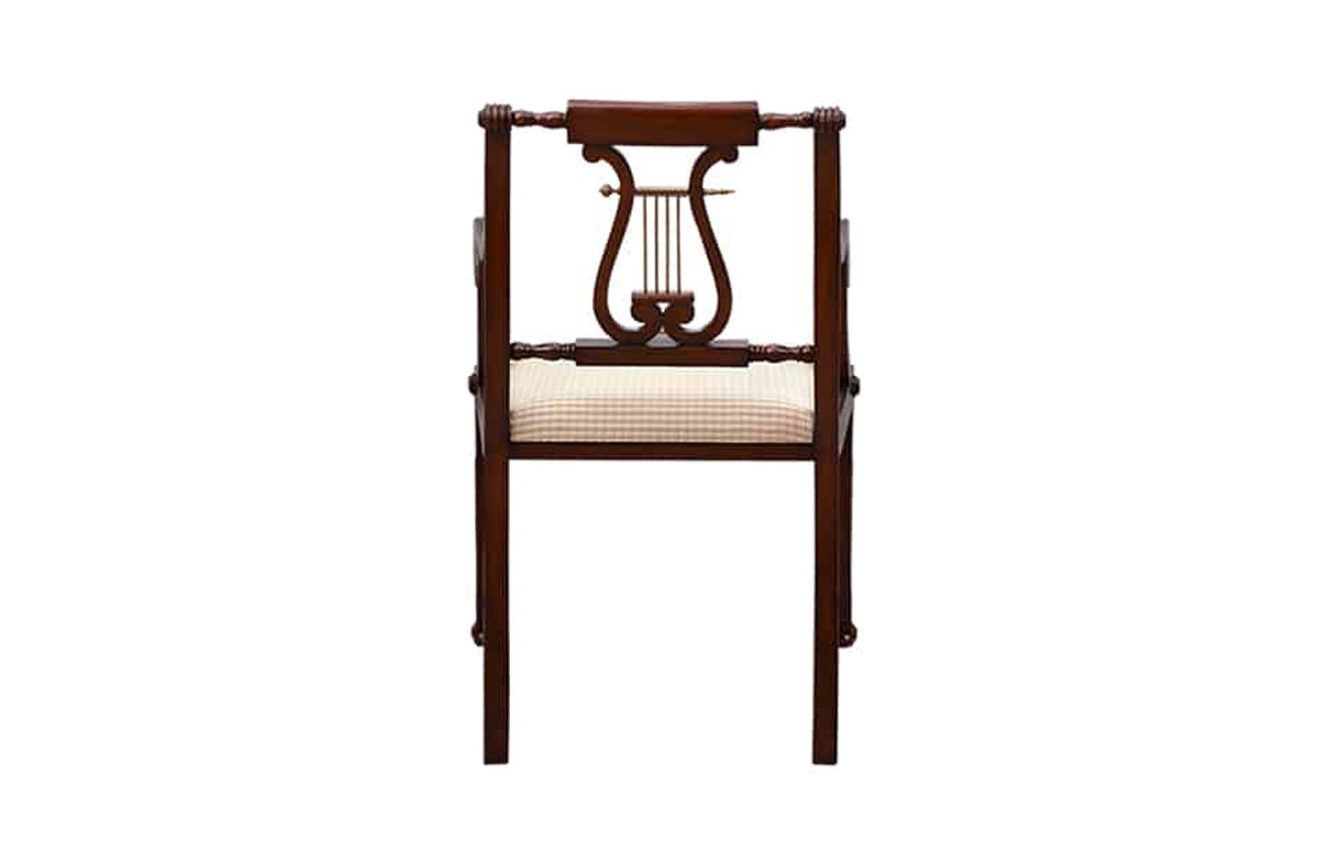 Home Decor Arm Chair Lyre 11429 Back View