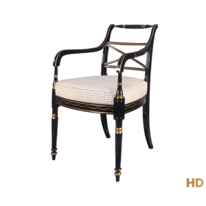 Home Decor Arm Chair Regency Chinoiserie 34217/1 Side View