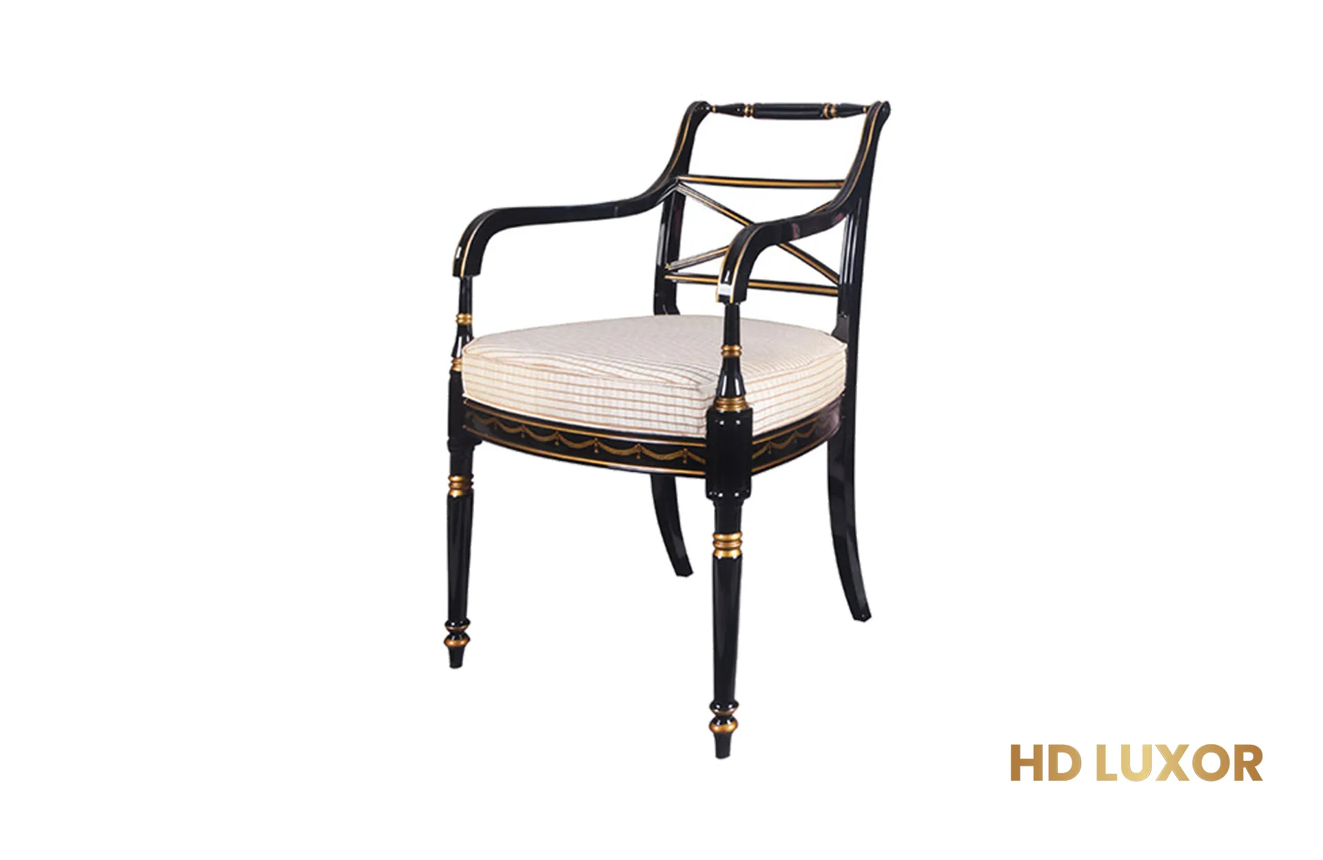 Home Decor Arm Chair Regency Chinoiserie 34217/1 Side View