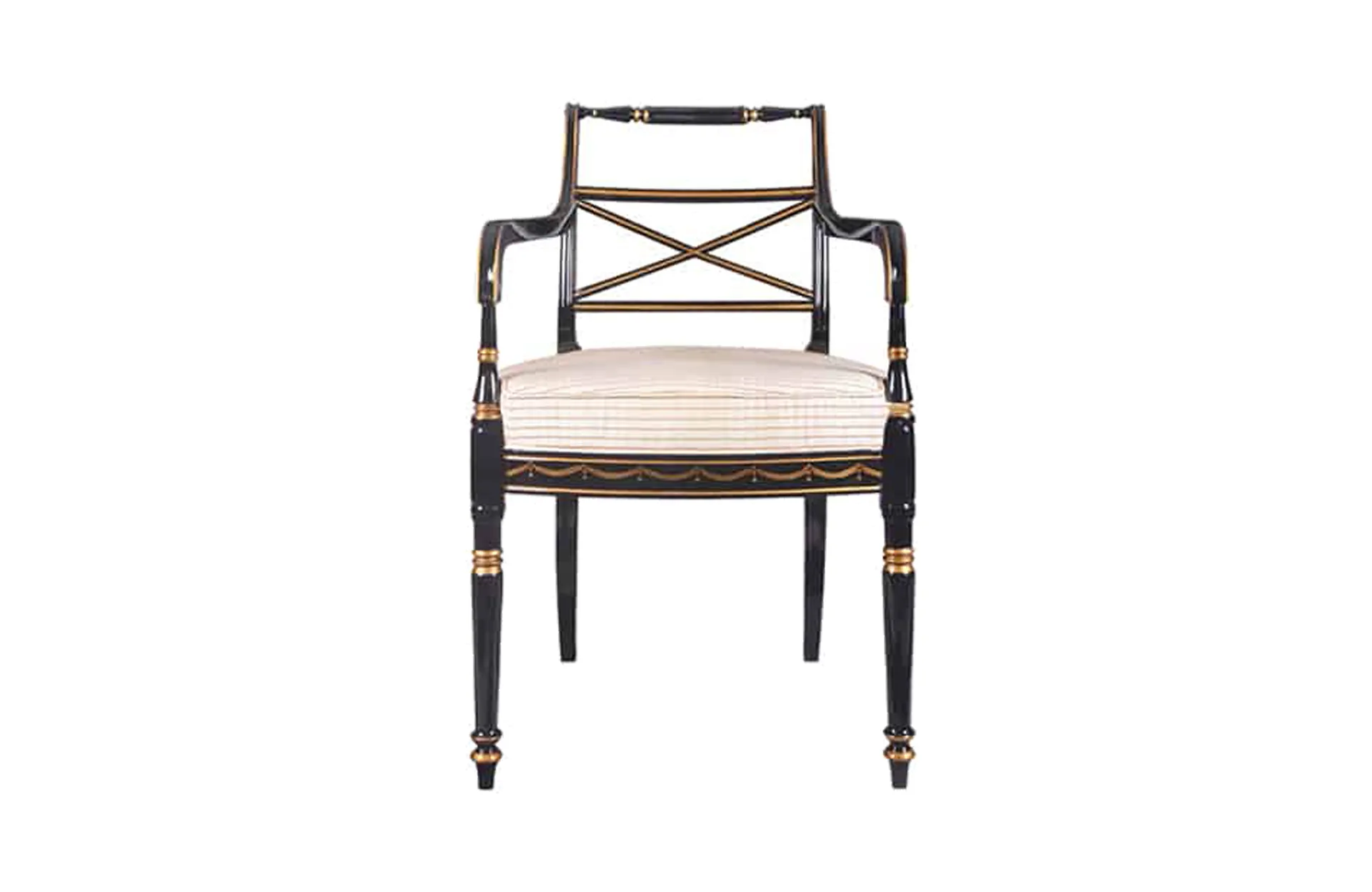 Home Decor Arm Chair Regency Chinoiserie 34217/1 Front View