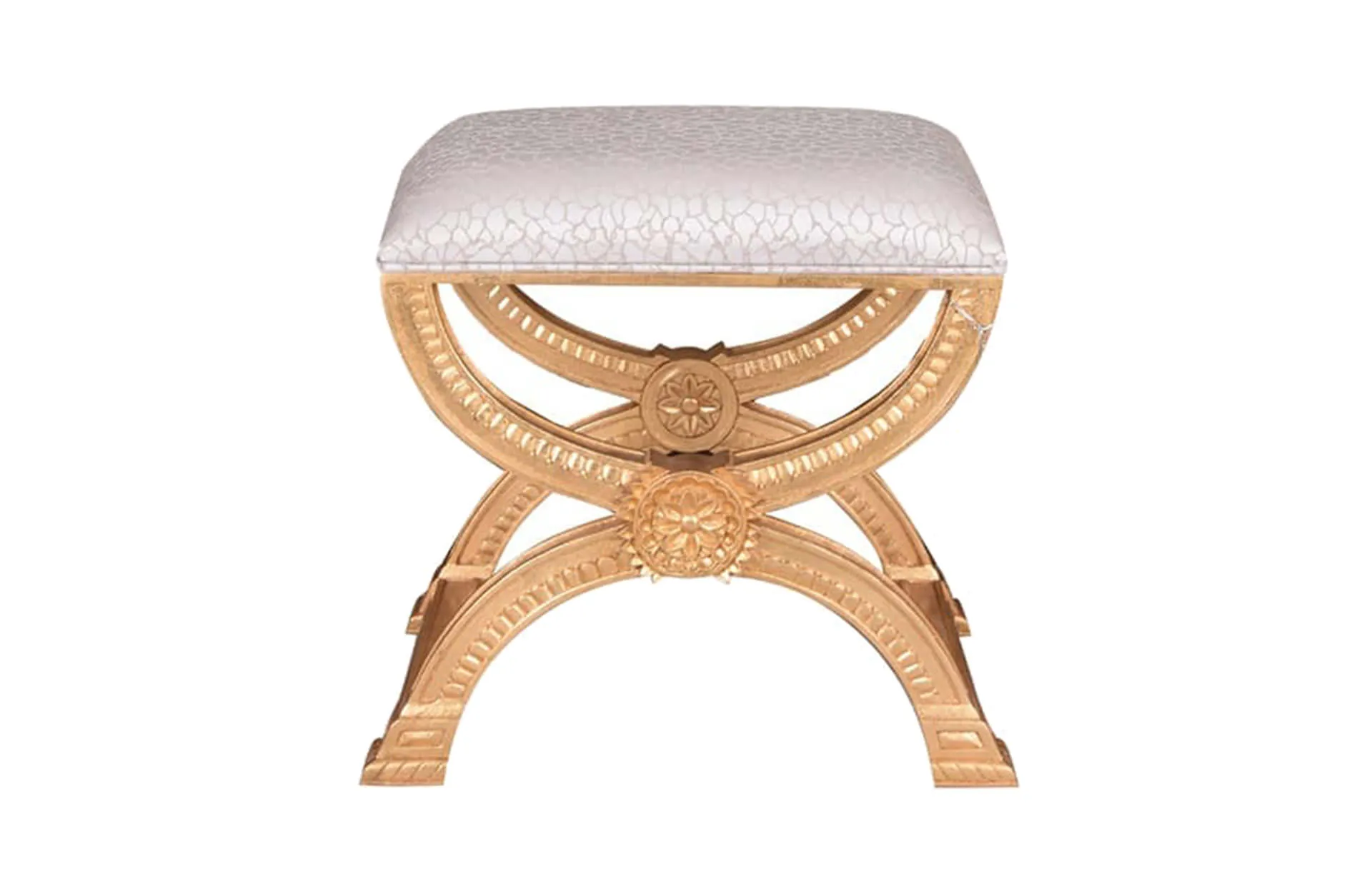 Home Decor Buana Pouf WK Oyster Front View