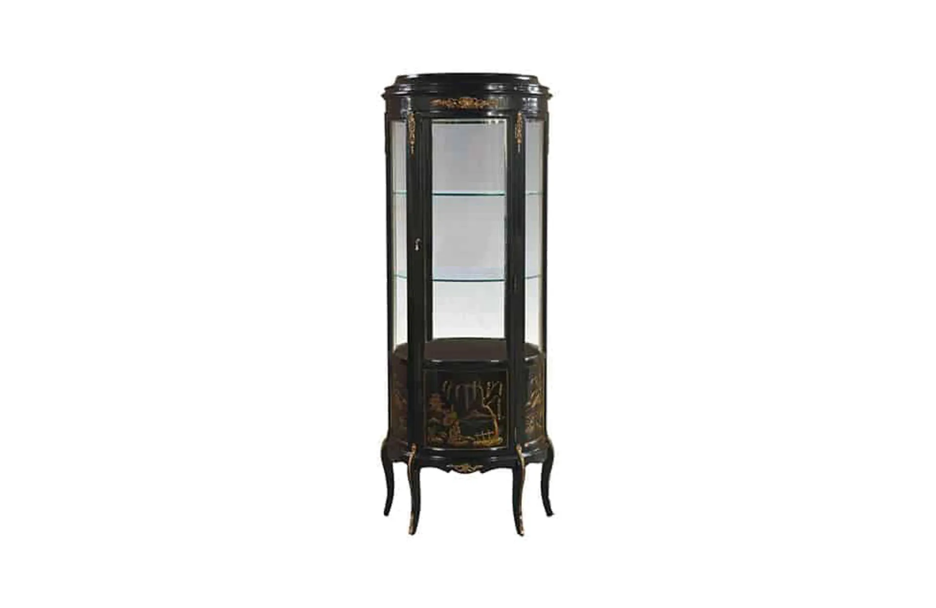 Home Decor Display Cabinet Chinoiserie Camille,with Lighting 34039LED Front View 1
