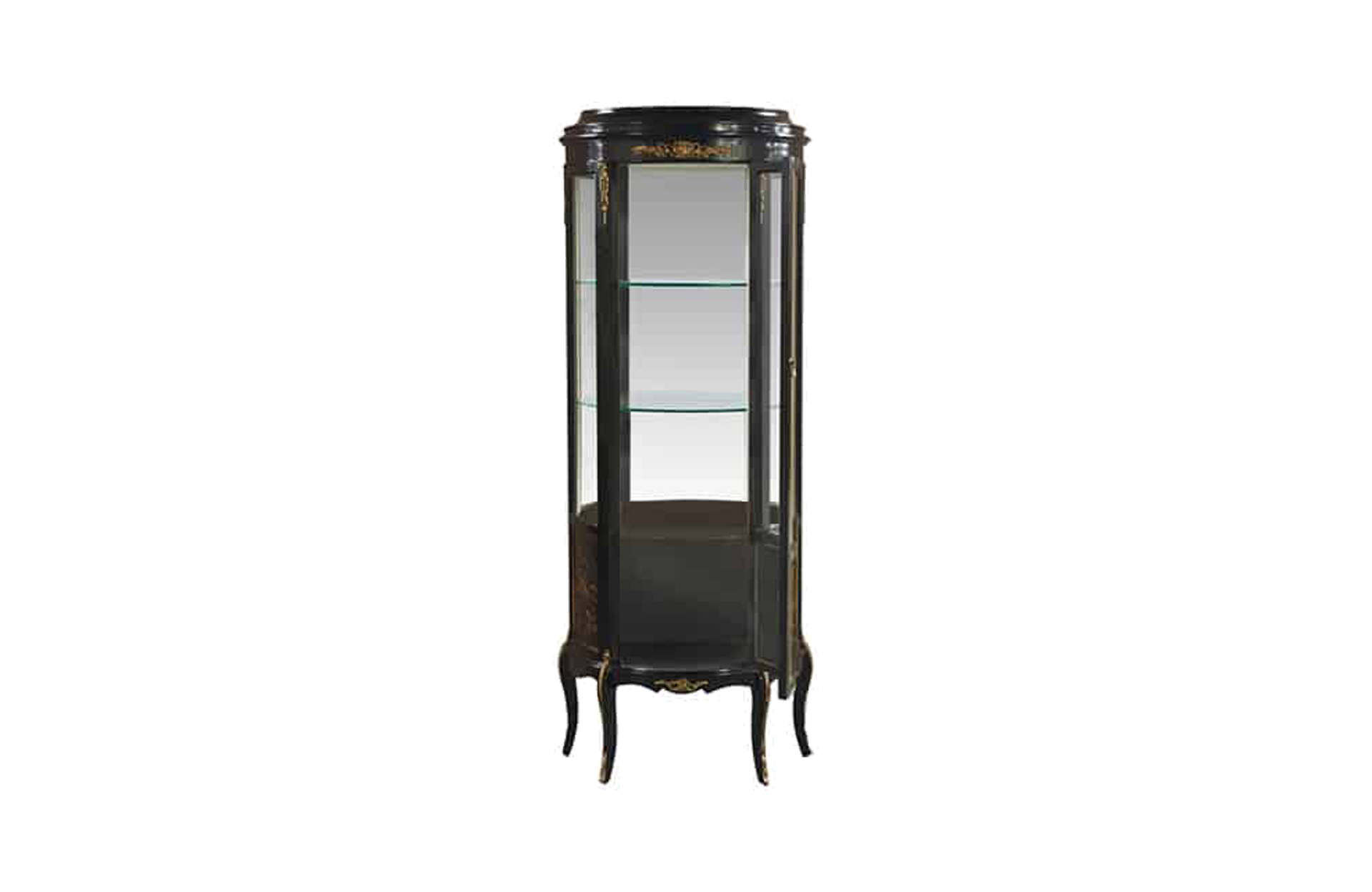 Home Decor Display Cabinet Chinoiserie Camille,with Lighting 34039LED Front View 2