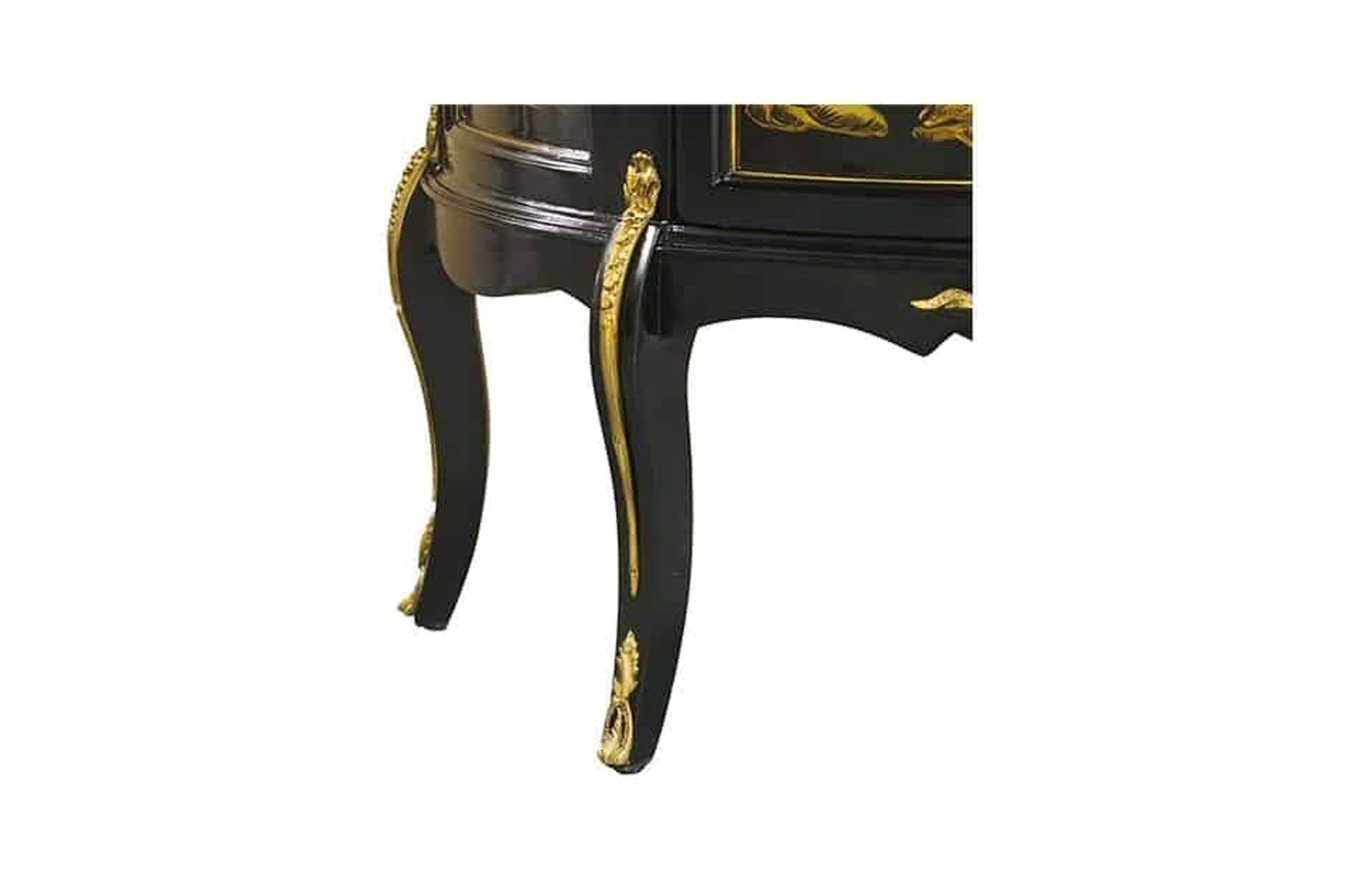 Home Decor Display Cabinet Chinoiserie Camille,with Lighting 34039LED Leg View