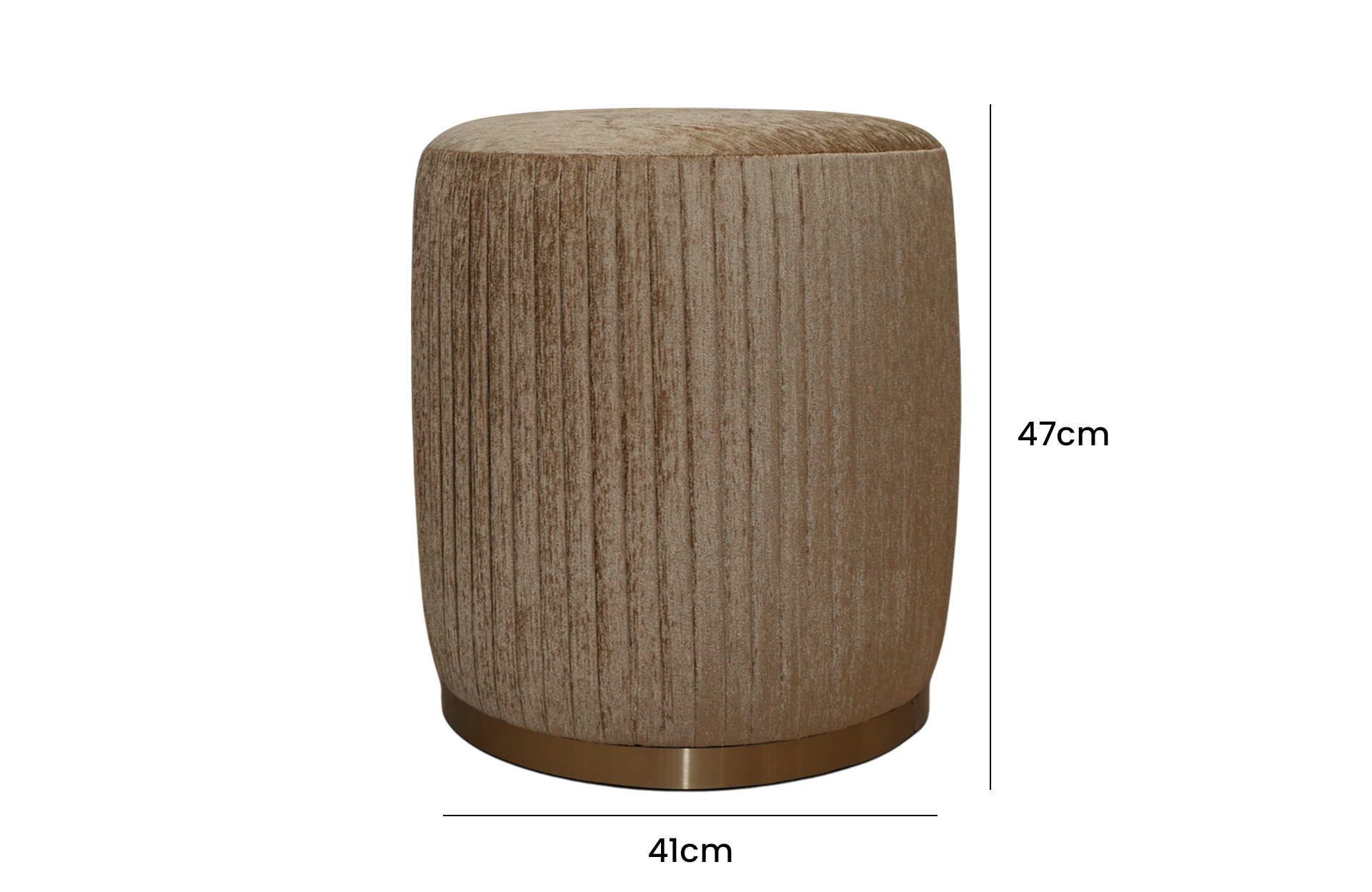 Home Decor Kora Stool S 334K Mocha Front View Size