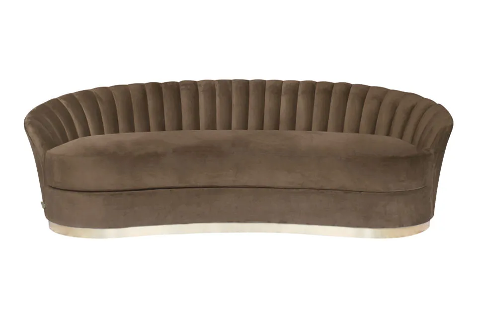 Home Decor Sofa Damascus 3S Marquis Cocoa Front View