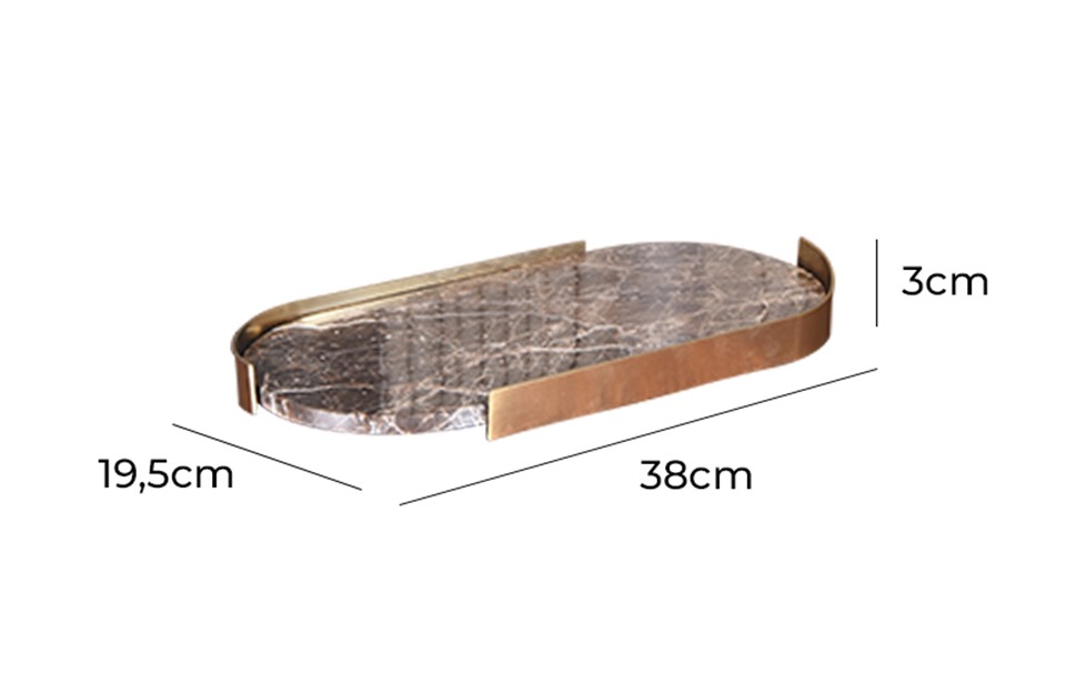 FB-T2019A Brown Marbel tray-A