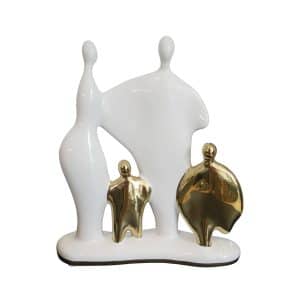Ceramic Home Decoration 1041 L White Gold