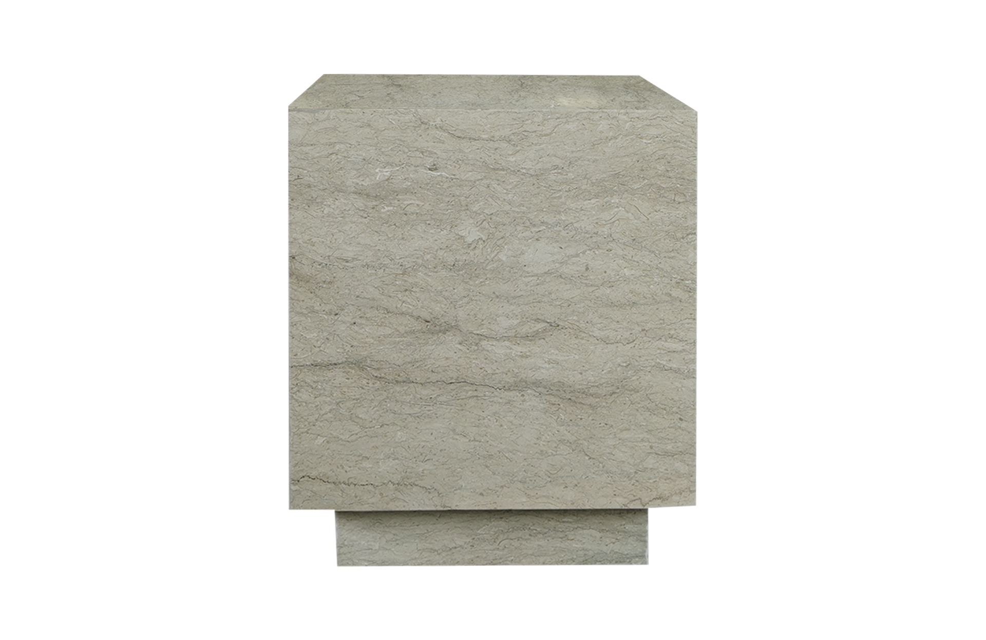 Travertine Side Table