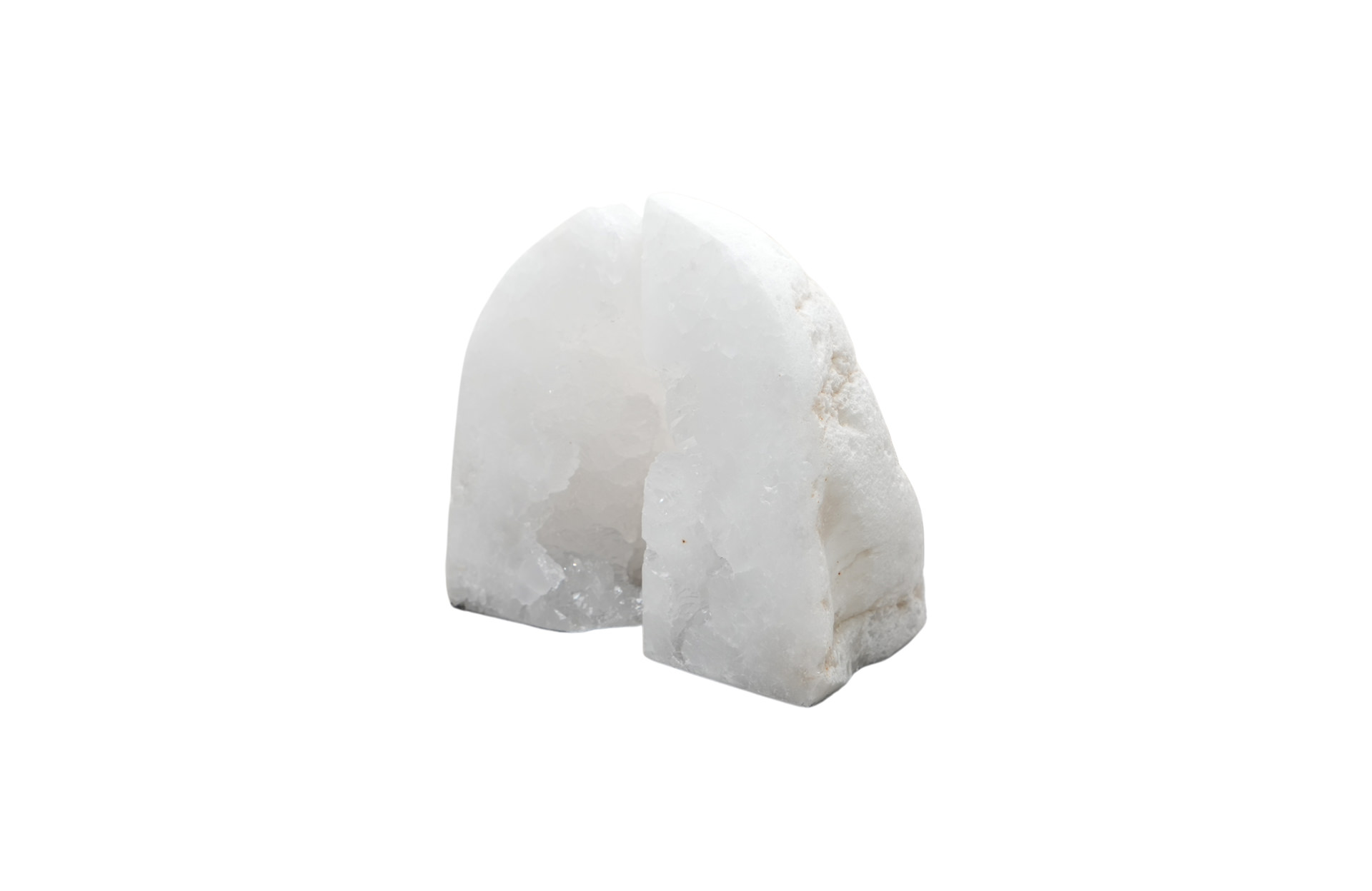 Home Decor S-2 3.5X3.4X4.7 Bookend Natural Geode 40068 Side View