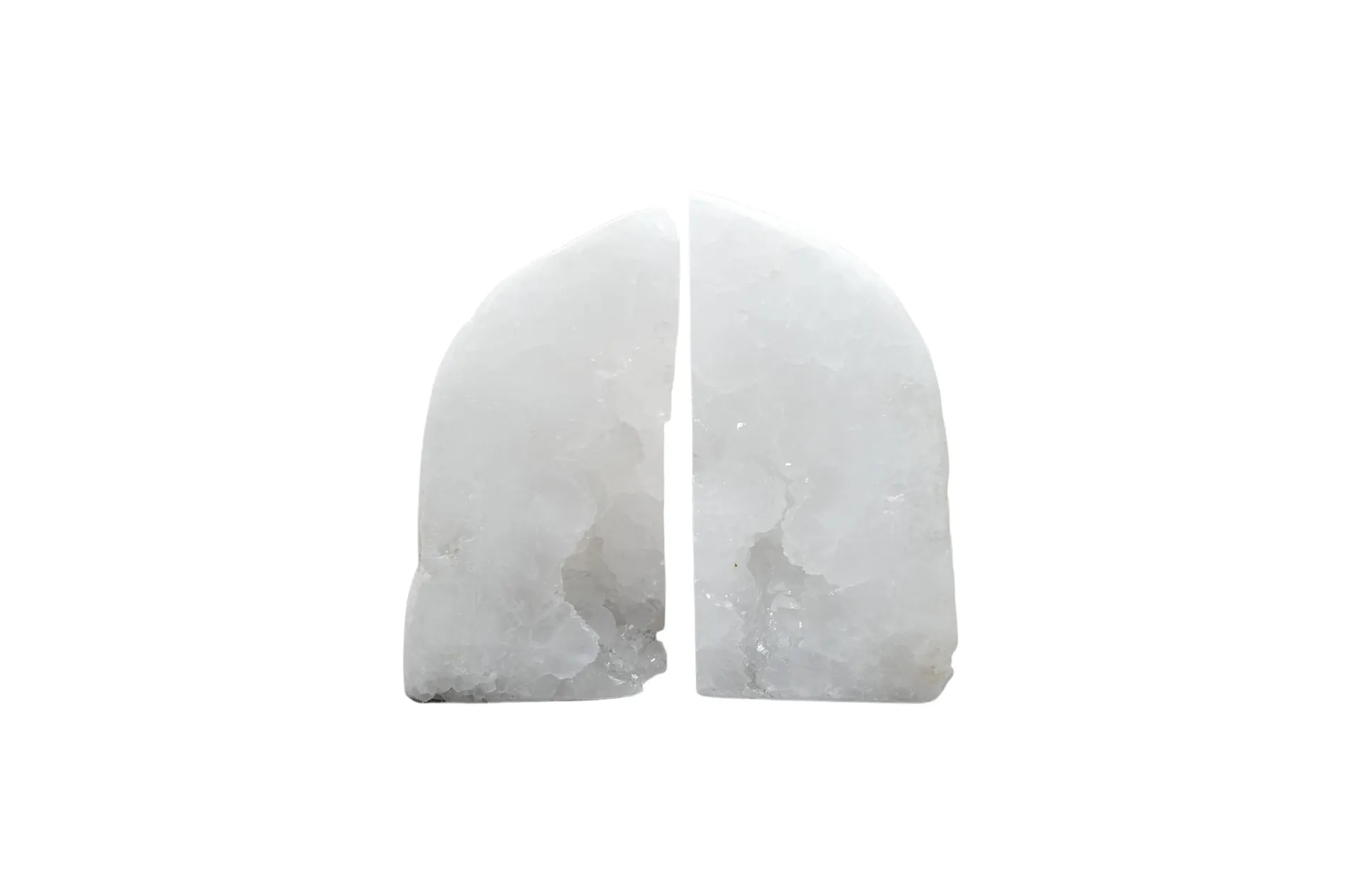Home Decor S-2 3.5X3.4X4.7 Bookend Natural Geode 40068 Front View
