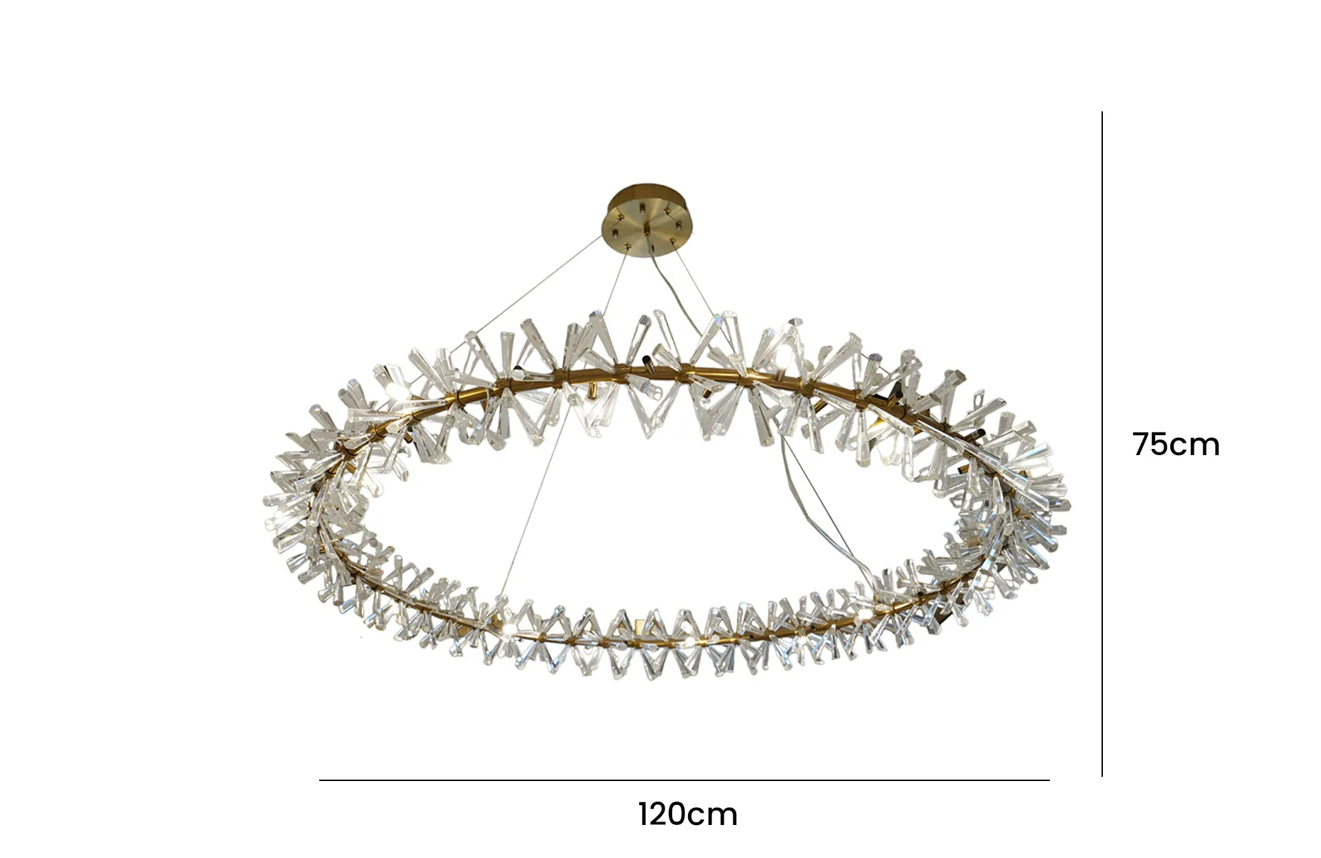 Home Decor Ceiling Light ALM-3093 Front View Size