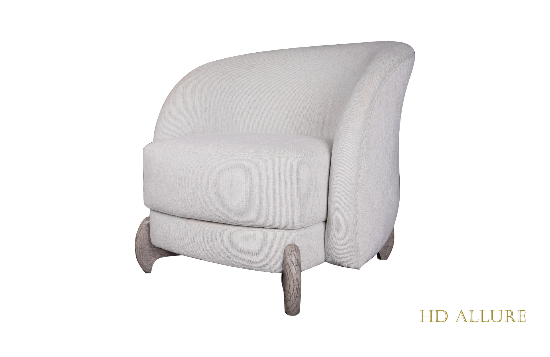 Home Decor Armchair Capri Denton Cream Side View