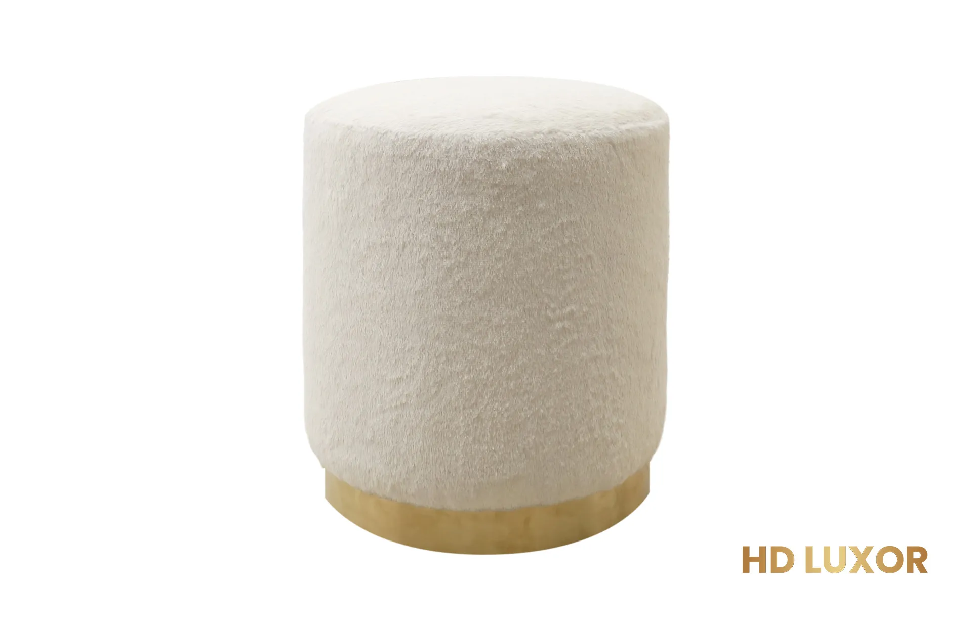 Home Decor Mane Stool 2308 Ivory Front View