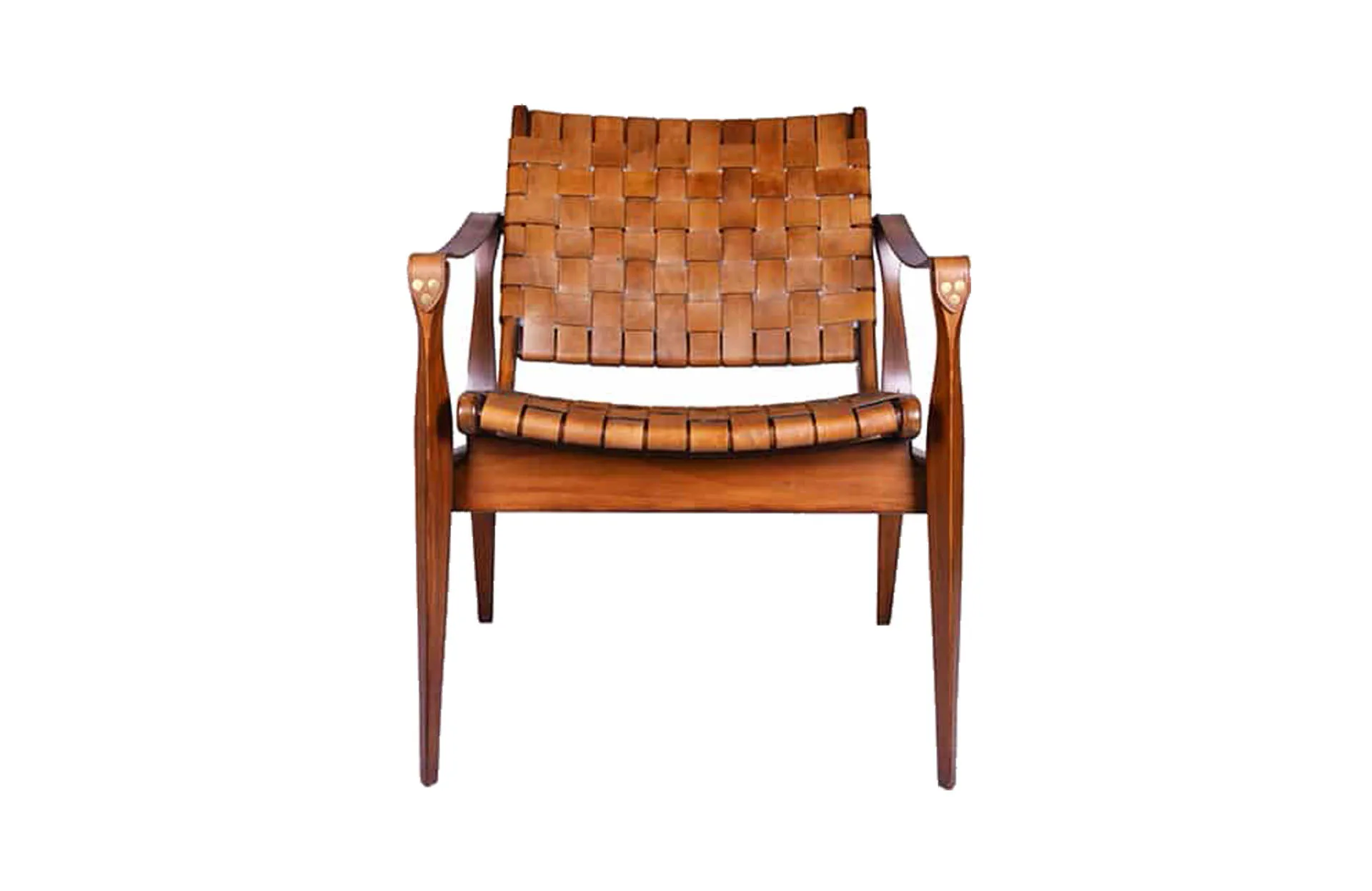 Home Decor New York Safari Chair N050-1 Camel Front View