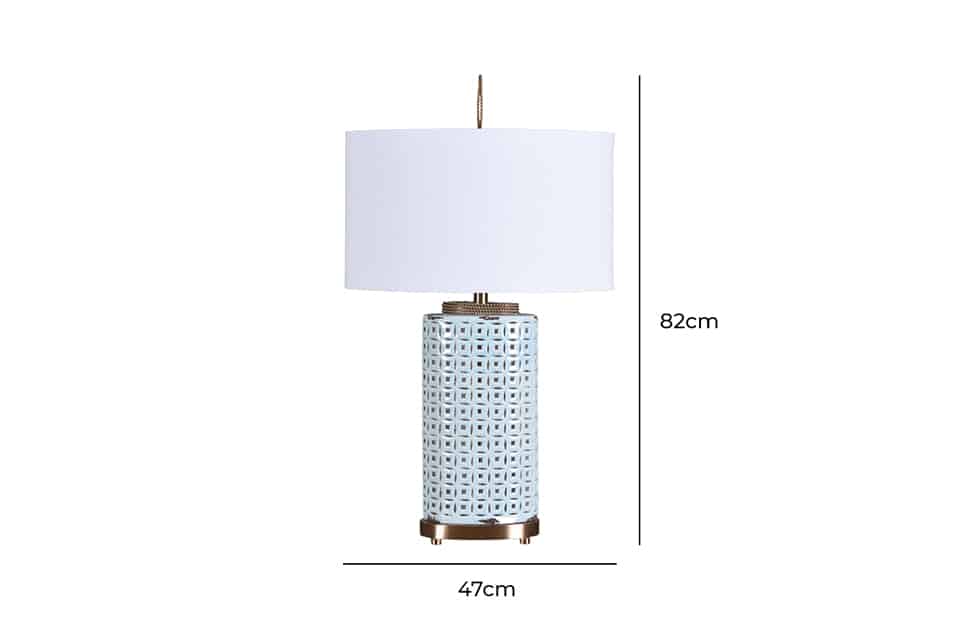 Home Decor Table Lamp HB-1415 Size Front View