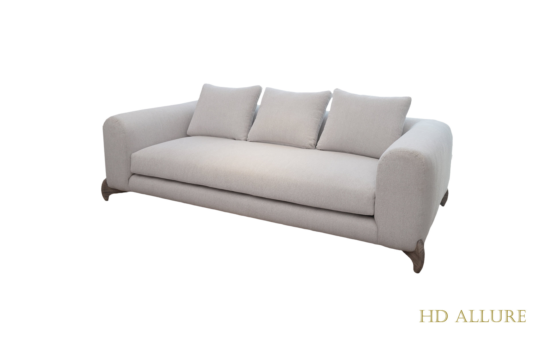Home Decor Sofa 3S Capri Denton Cream Side View