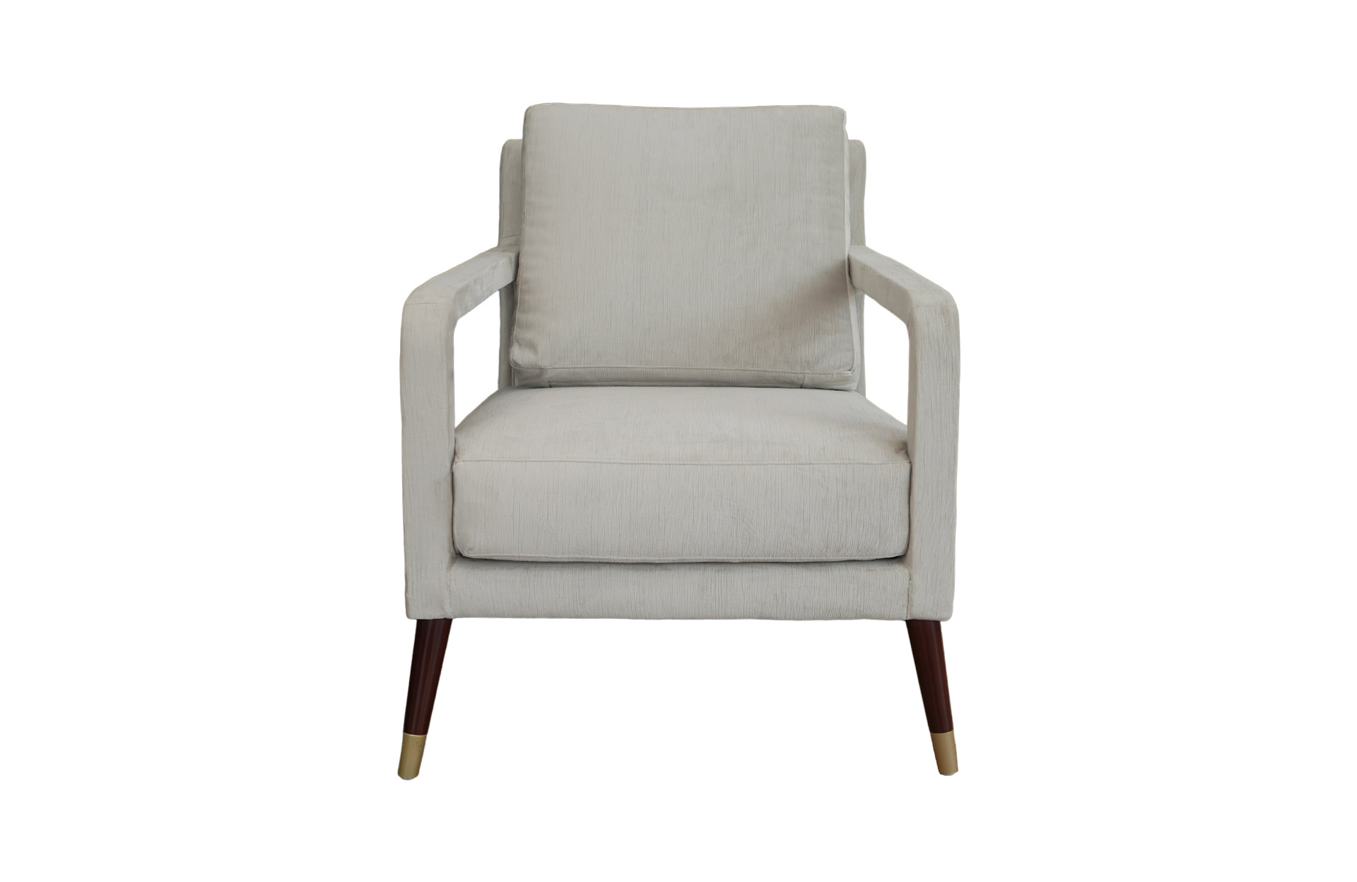 Home Decor Armchair Gallico Stone Front View