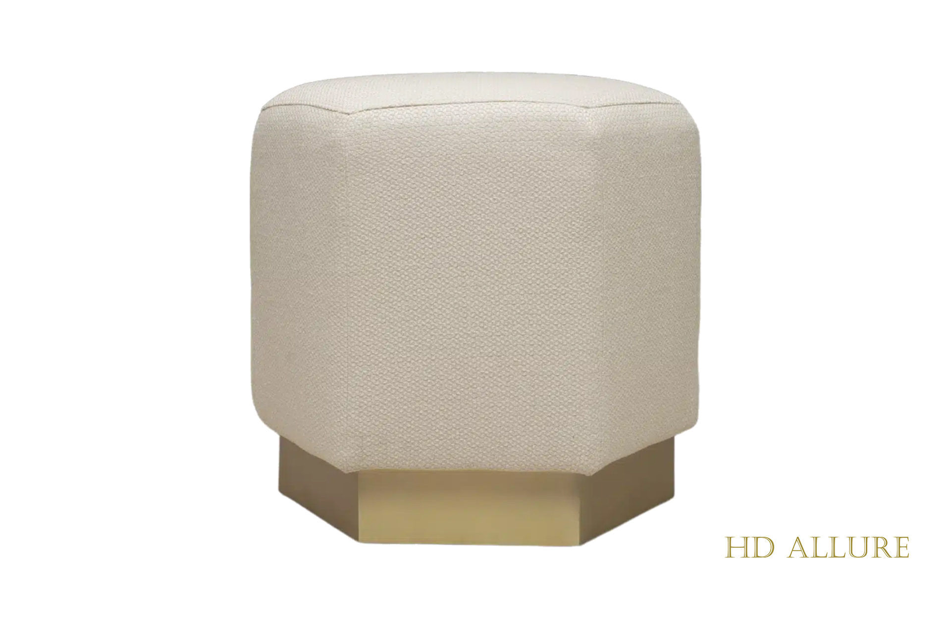 Home Decor Indonesia Stool Rouen Ivory-G1893-2 Front View