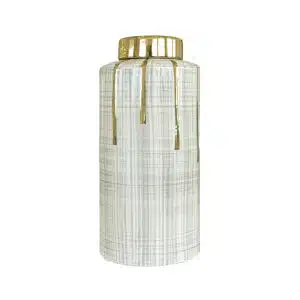 Home Decor Vase & Ceramic Jars FA-D2017 A Gold Thread Ceramic Jar-A Front View