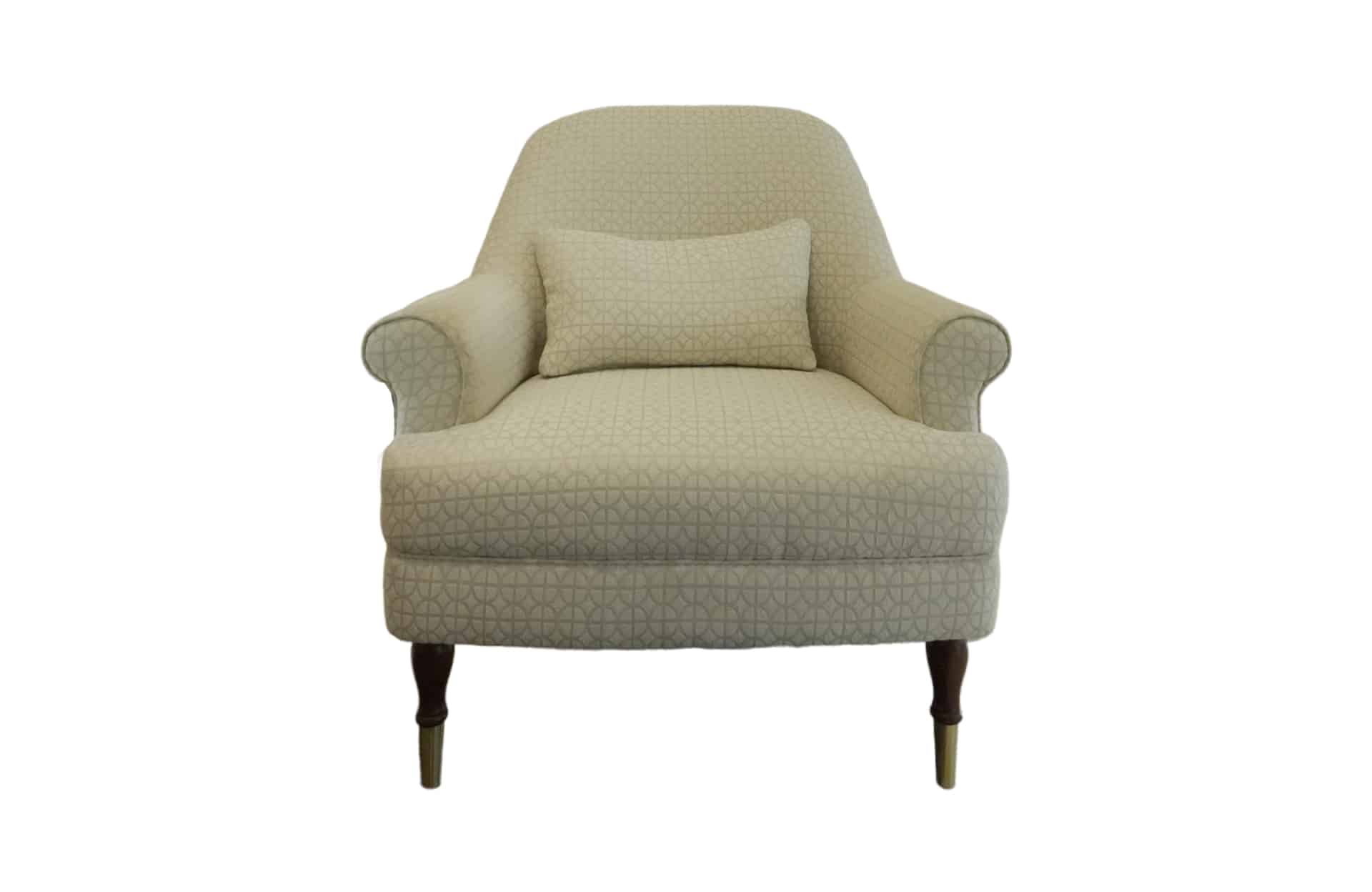 Home Decor Armchair Ansel Single FP Linen Front View