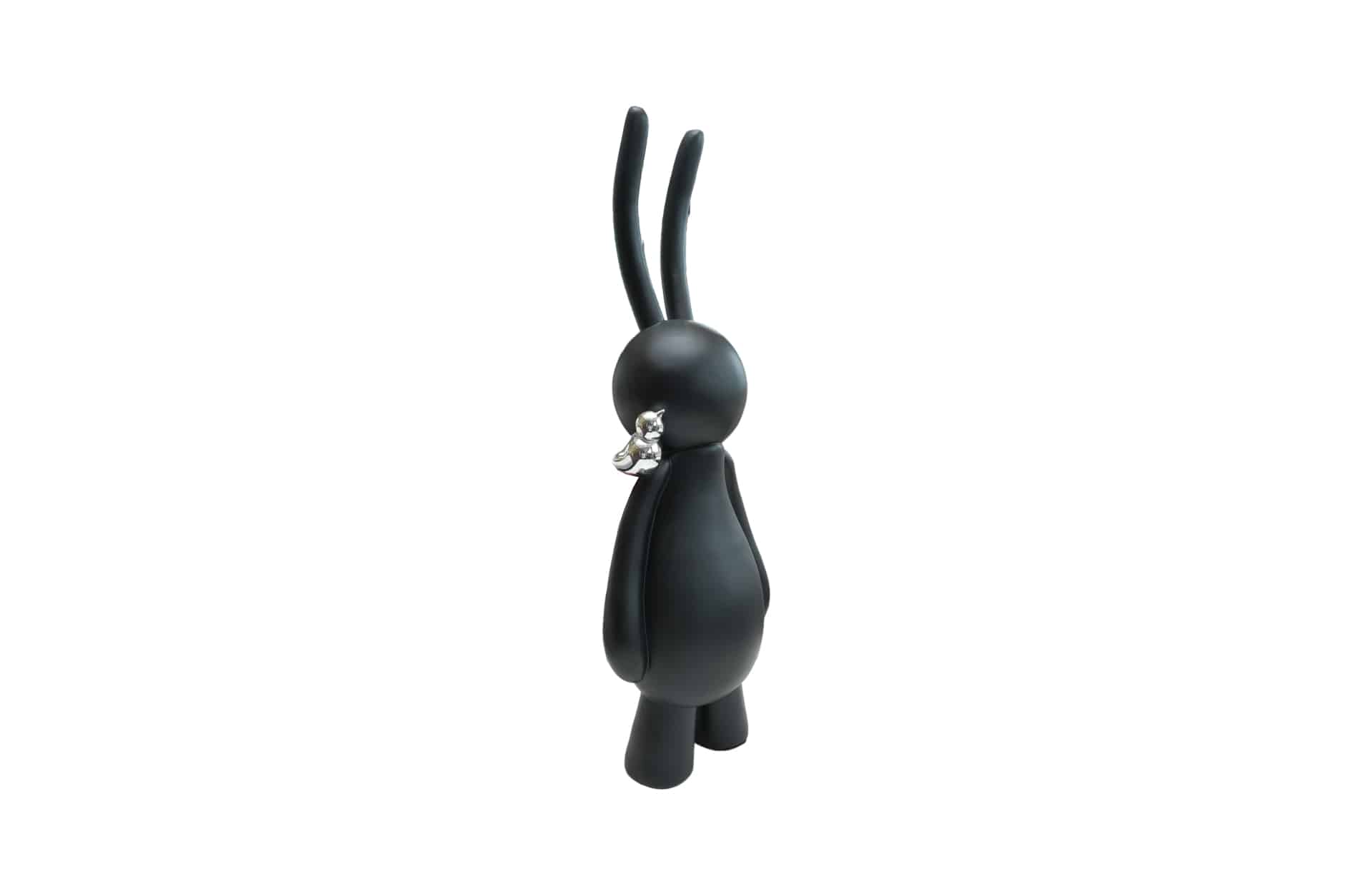 Home Decor Scluptures FC-SZ23014 Rabbit and Bird Ornament Side View Left
