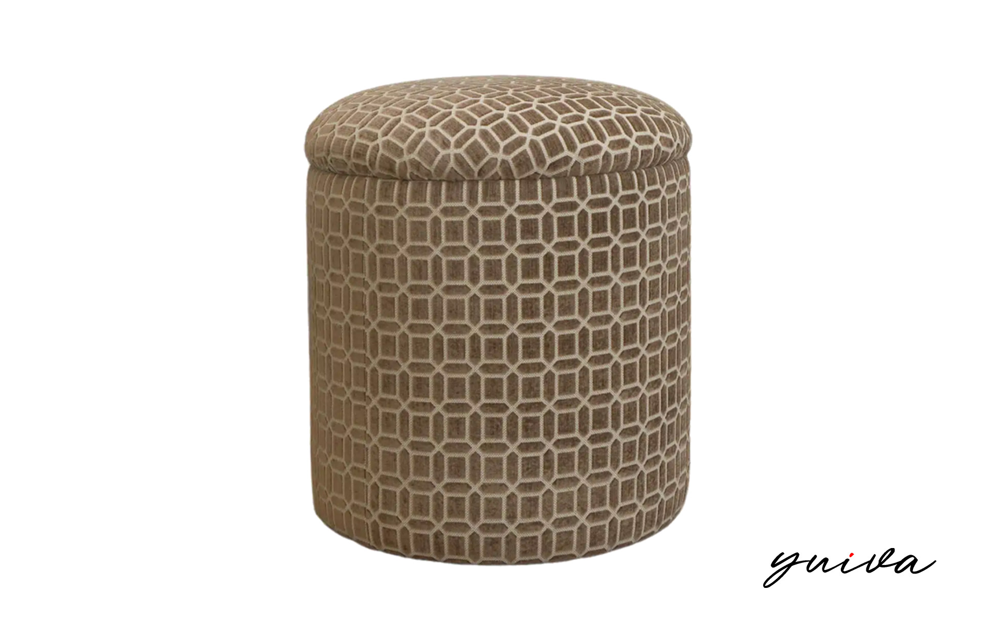 Home Decor Akio Pouf FMFG Driiftwood (Without Wooden Legs) Front View