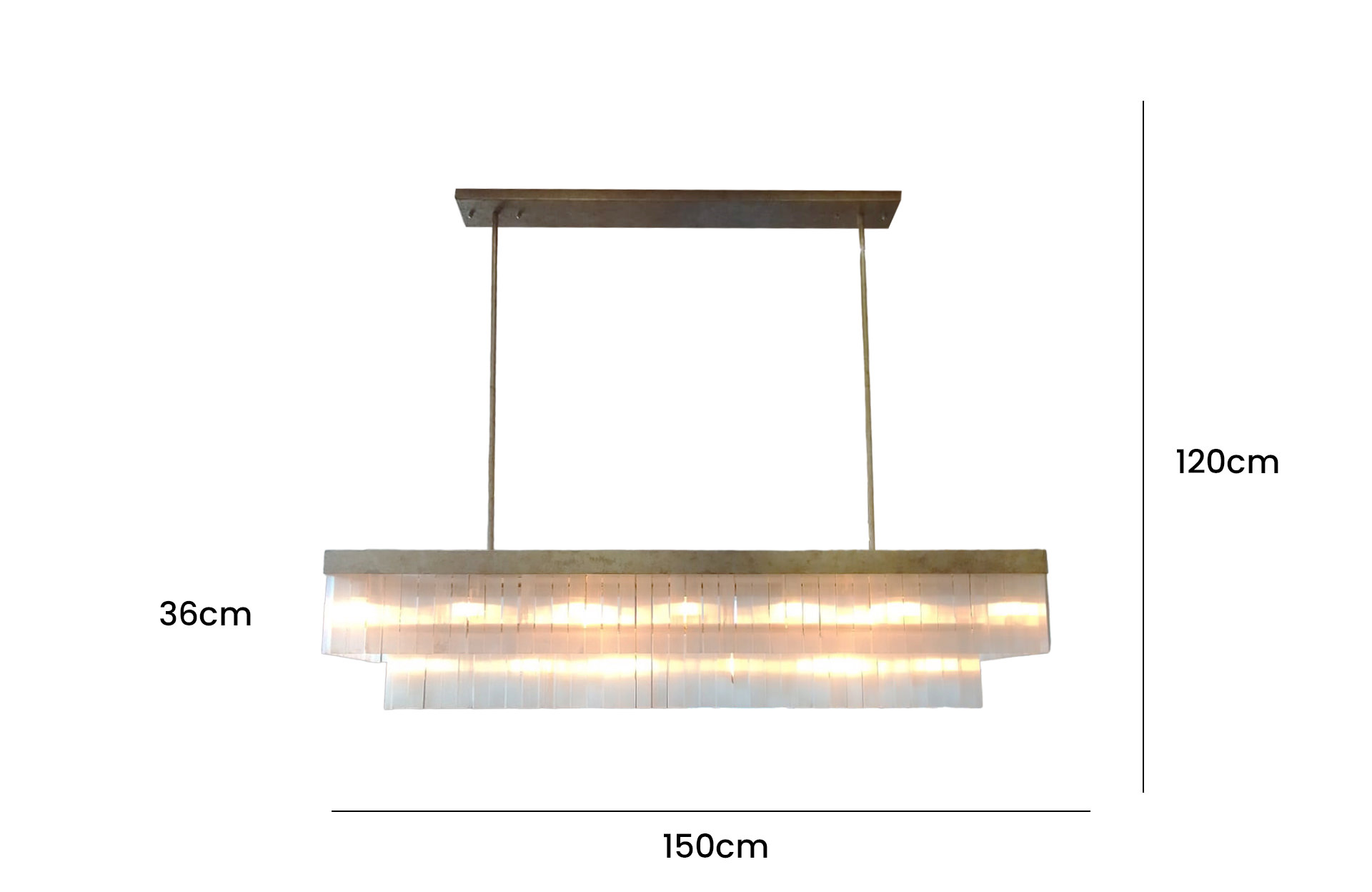 Home Decor Chandelier D3227-20SYS Front View Front View Size