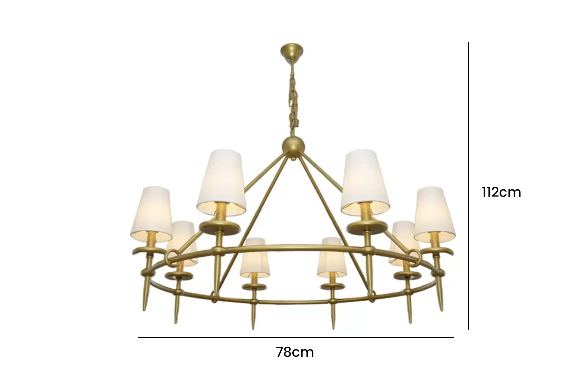 Home Decor Chandelier D5260-8G Ceiling Lights Size